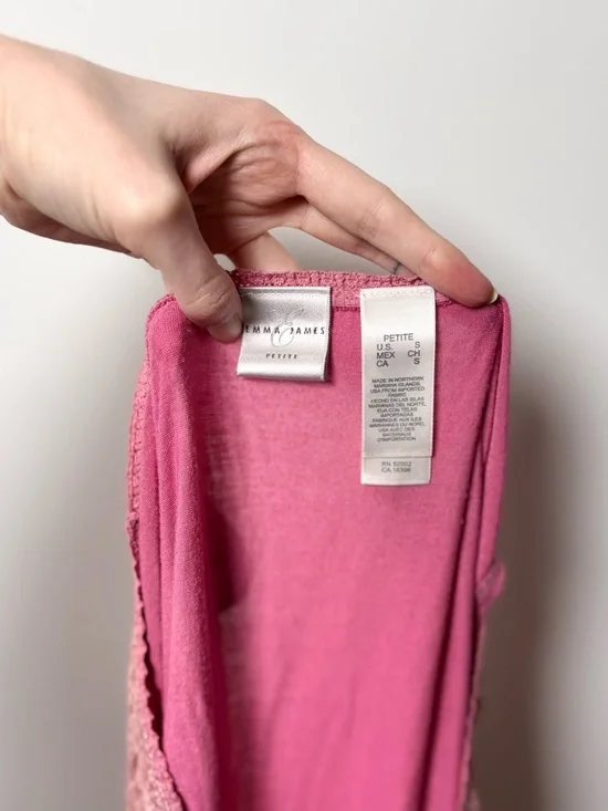 Vintage Y2K Pink Shimmery Fairycore Tank Top - Picture 6 of 6